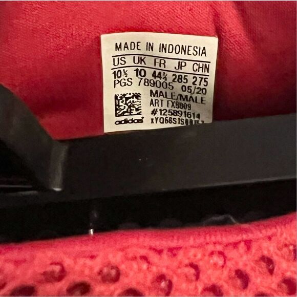 Adidas Lite Racer Adapt Men’s Red Black White Casual Shoes Size 10.5 - Picture 7 of 8